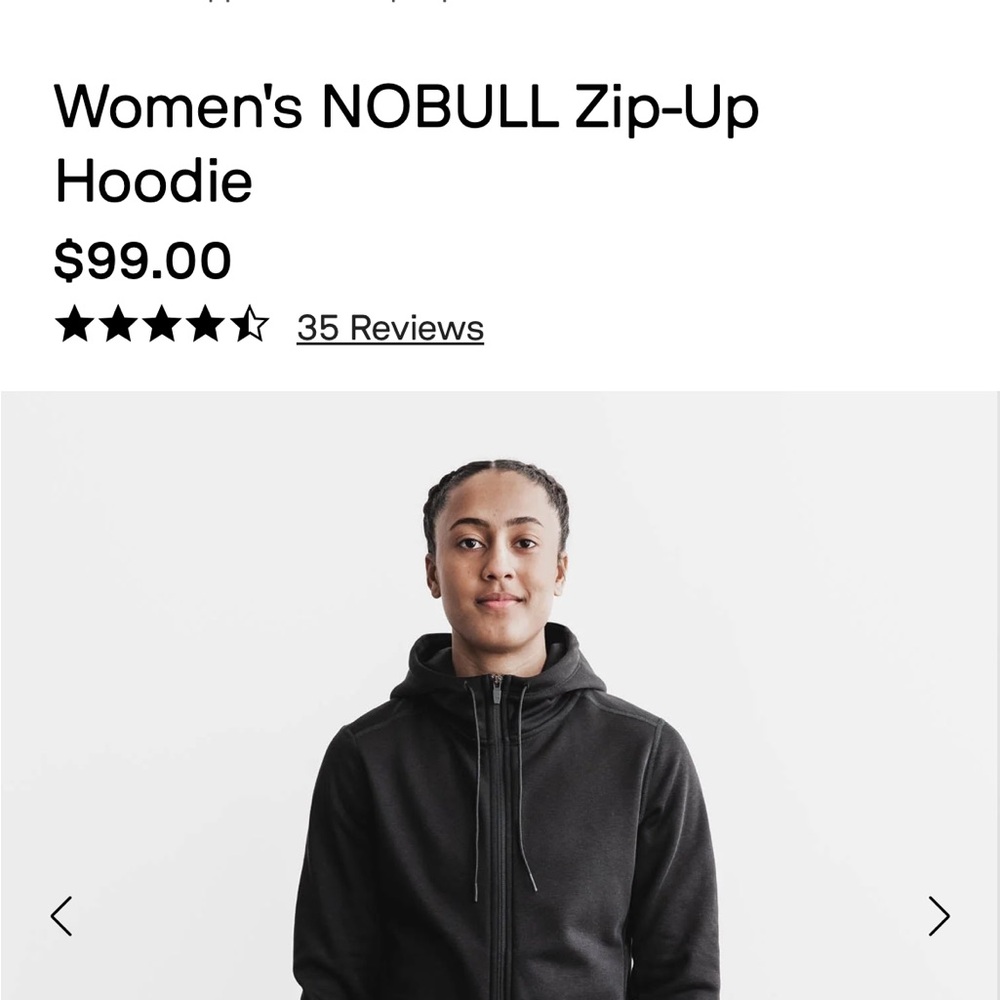 NOBULL women’s black zip hoodie